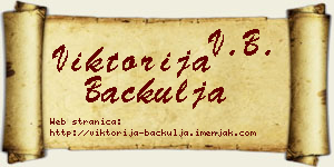 Viktorija Bačkulja vizit kartica